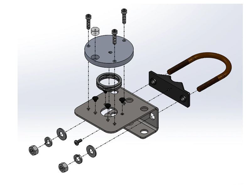 AL-120 Solar Mounting Bracket with Leveling Plate