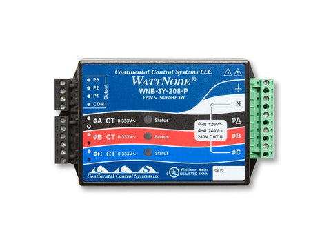 WattNode 208-240VAC 2 or 3 Branch Circuit kWh Transducer Sensor