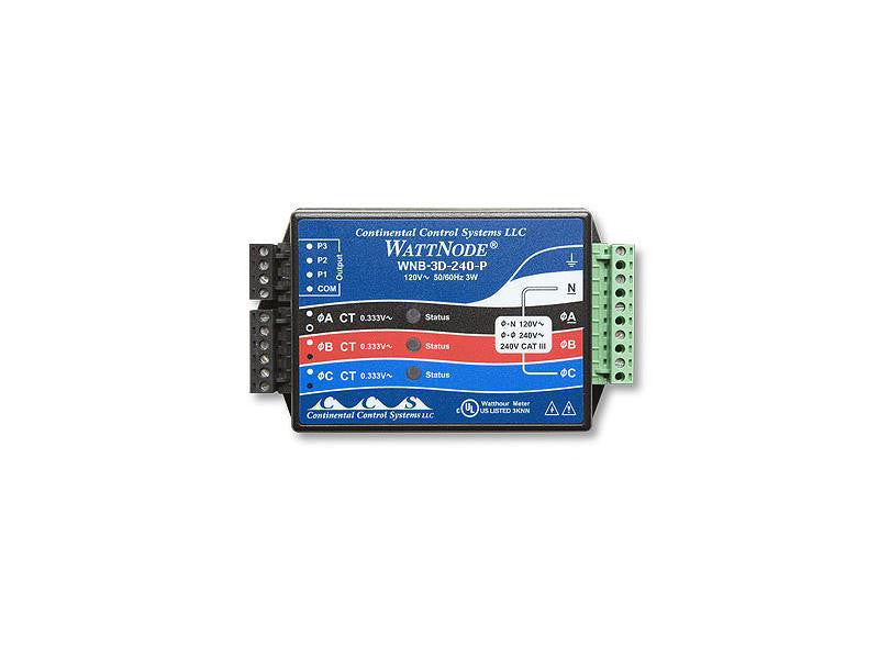 WattNode 208/240 VAC 3-Phase Delta/Wye kWh Transducer Sensor